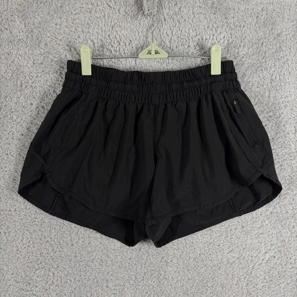 Lululemon Tracker Short Black High Rise Athletic Running Shorts Womens Size 10 - Picture 2 of 9
